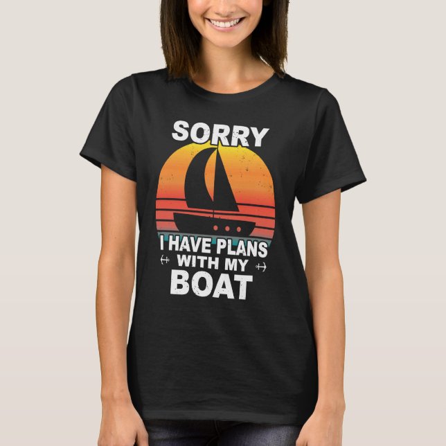 T-shirt boater captain sailing ship sailor saying boating  (Devant)