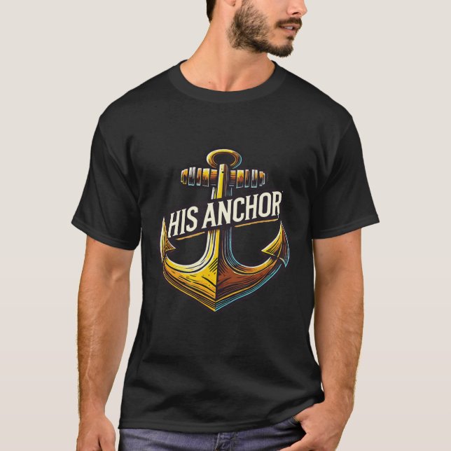 T-shirt Boating Husband His Anchor Women Matching Couple  (Devant)