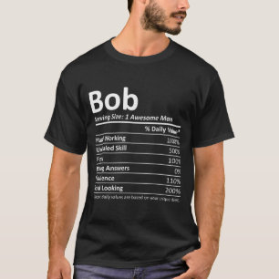 T-shirt Bob Nutrition Funny Anniversaire D Nom Gif