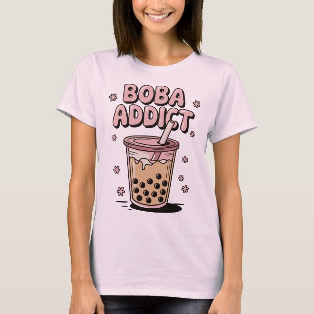 T-shirt Boba Addict Bubble Tea (Devant)