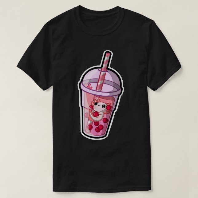 T-shirt Boba Axolotl Kawaii Axolotl Lover Bubble Thé Japon (Design devant)