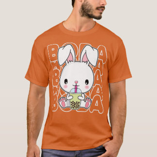 T-shirt Boba Bubble Milk Tea Kawaii Lapin Lapin pour Ados