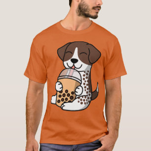 T-shirt Boba Bubble Milk Thé Allemand Pointeur Raccourci D