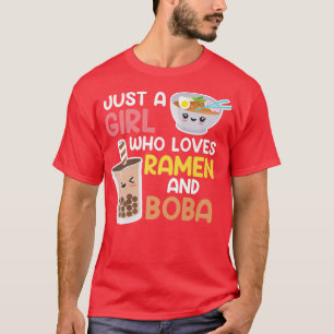 T-shirt Boba Bubble Tea and Ramen Girl Japan 