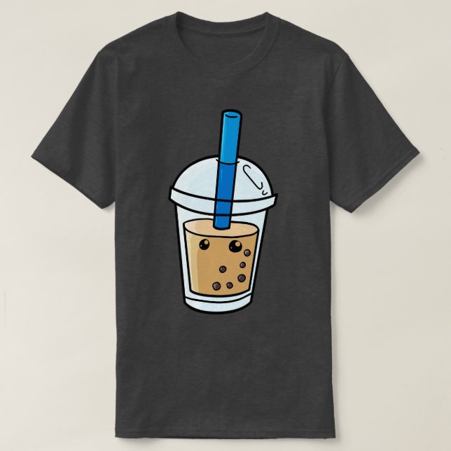 T-shirt Boba Bubble Tea Kawaii (Design devant)