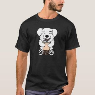 T-shirt Boba Buble Milk Thé Maltais Chien
