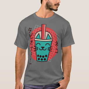 T-shirt Boba Chat Boire Boba Kitten Kawaii Kitt japonais