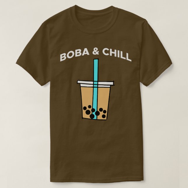 T-shirt Boba & Chill Bubble Tea Premium  (Design devant)