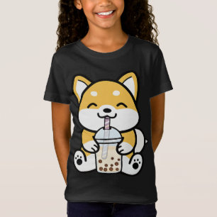 T-Shirt Boba Corgi   Thé au lait   Corgi Lover