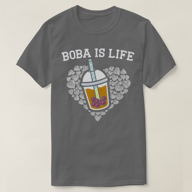 T-shirt Boba Est Vie Bubble Thé Boisson Tapioca Lait Boiss (Design devant)