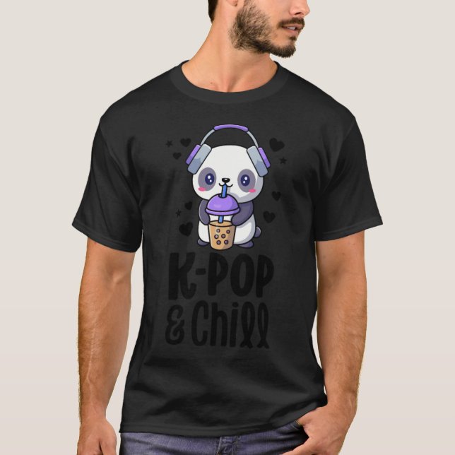 T-shirt Boba Et Kawaii Panda Bubble Tea amis (Devant)