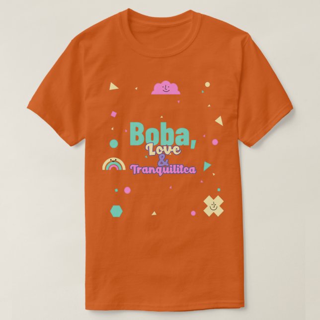 T-shirt Boba Love amp Tranquilitea (Design devant)