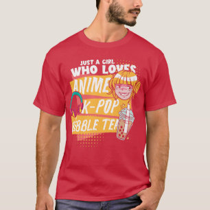 T-shirt Boba Lover Juste Une Fille Qui Aime Anime Kpop Et