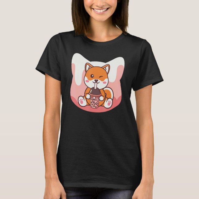 T-shirt Boba Milk and Corgi Dog (Devant)