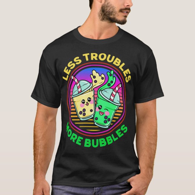 T-shirt Boba Milk Tea Bubble Tea For Bubble Tea kiddin cou (Devant)