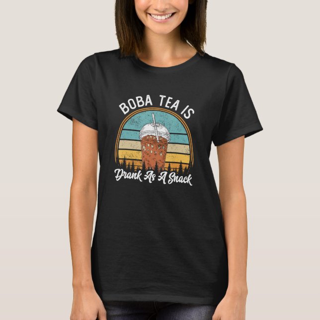 T-shirt Boba Milk Thé Snacks Buble Thé Tapioca Perles Coup (Devant)