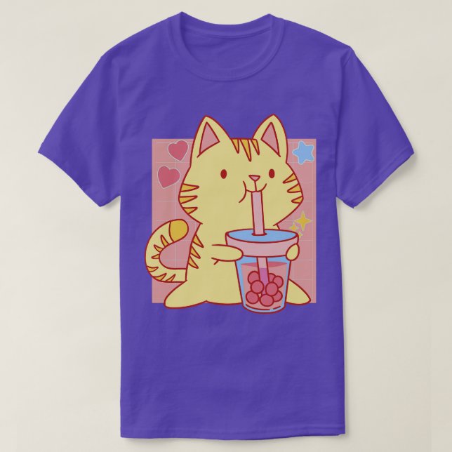 T-shirt Boba Neko Kawaii (Design devant)