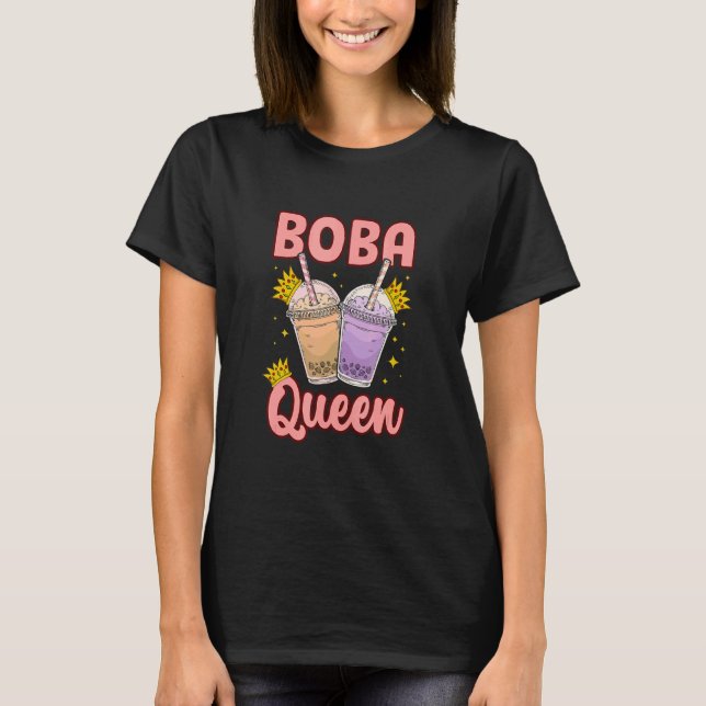 T-shirt Boba Queen Graphic Tea Tea Drinker Tea Brewing Cup (Devant)