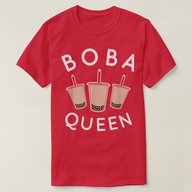 T-shirt Boba Queen, Ice Boire Thé Bubble Boba Tee (Design devant)