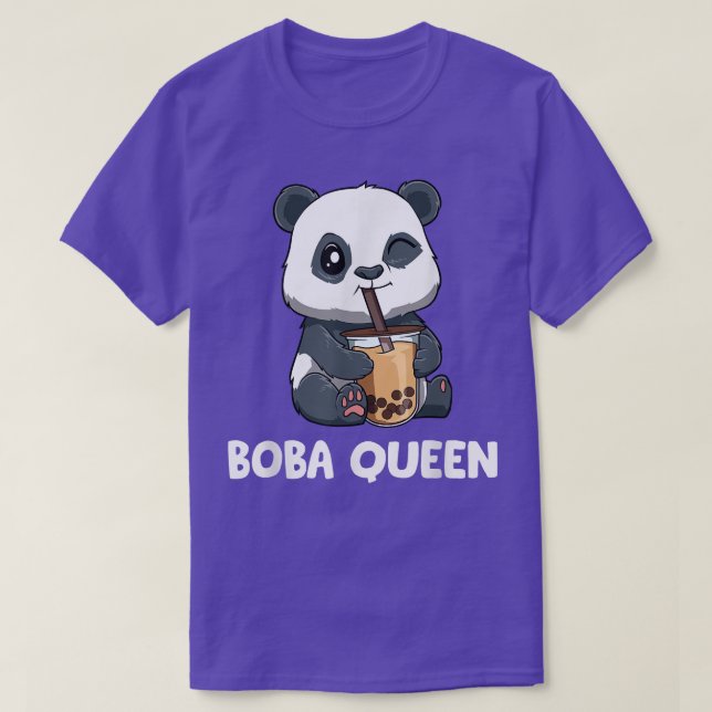T-shirt Boba Queen PandasFunny Boba Tea (Design devant)