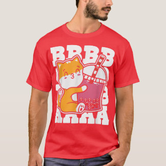 T-shirt Boba Tea Cat Bubble Tea Kawaii Anime Japanese Milk