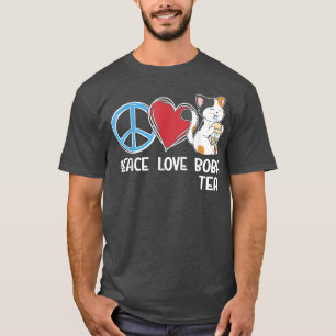 T-shirt Boba Tea Cat Bubble Tea Kawaii Anime Lait Japonais