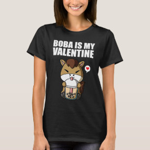 T-shirt Boba Tea est ma Saint Valentin anti-Valentin
