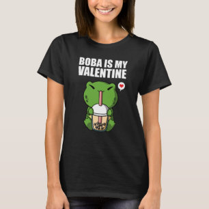 T-shirt Boba Tea est ma Saint Valentin Frog Anti Valentine