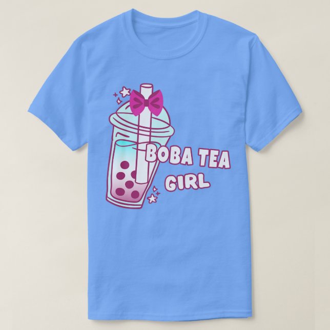 T-shirt Boba Tea Girl Milk Bubble Balls Boissons (Design devant)