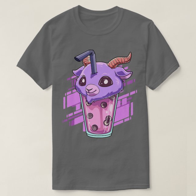 T-shirt Boba Tea Pastel Goth Style - Kawaii Bubble Tee Bap (Design devant)