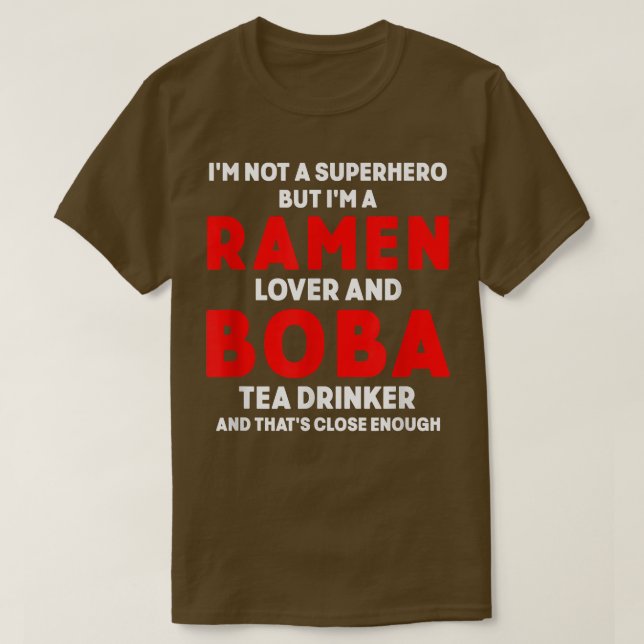 T-shirt Boba Tea Ramen Cute Kawaii Bubble Milk Tea 245 (Design devant)