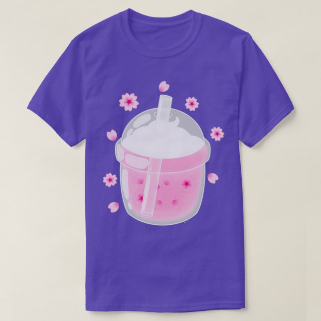 T-shirt Boba tea sakura rose (Design devant)