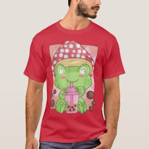 T-shirt Boba Tea T Shirt Pour Femmes Et Filles Kawaii Cott