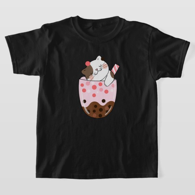T-shirt Boba Thé Chat Bubble Thé Kawaii Anime Japonaise Fi (Poser)