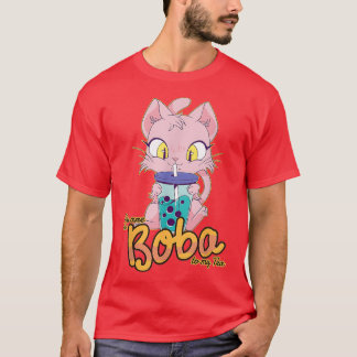 T-shirt Boba Thé Chat Drôle Buble Thé