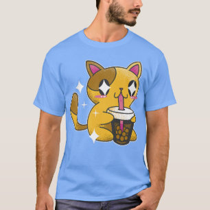 T-shirt Boba Thé Chat Japon Sweet Otaku