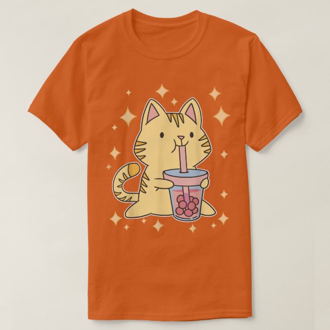 T-shirt Boba Thé Chat Japon Sweet Otaku Harajuku Neko Anim (Design devant)