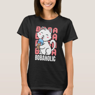 T-shirt Bobaholic Funny Chat Bubble Tea Shirts Femmes Homm
