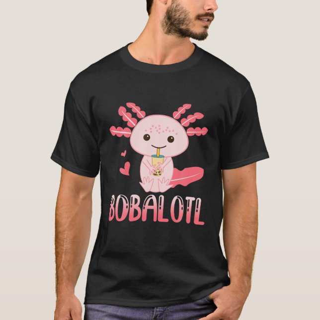 T-shirt Bobalotl Axolotl Boba Tea (Devant)