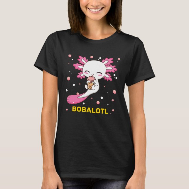 T-shirt Bobalotl Axolotl Boba Tea Bubble Milk Girls kids (Devant)