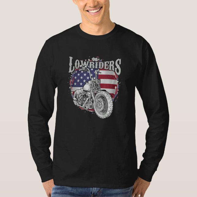 T-shirt Bobber Low Rider Clothes Chicano Cholo Vicla Lowri (Devant)