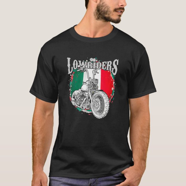 T-shirt Bobber Low Rider Clothes Chicano Cholo Vicla Lowri (Devant)