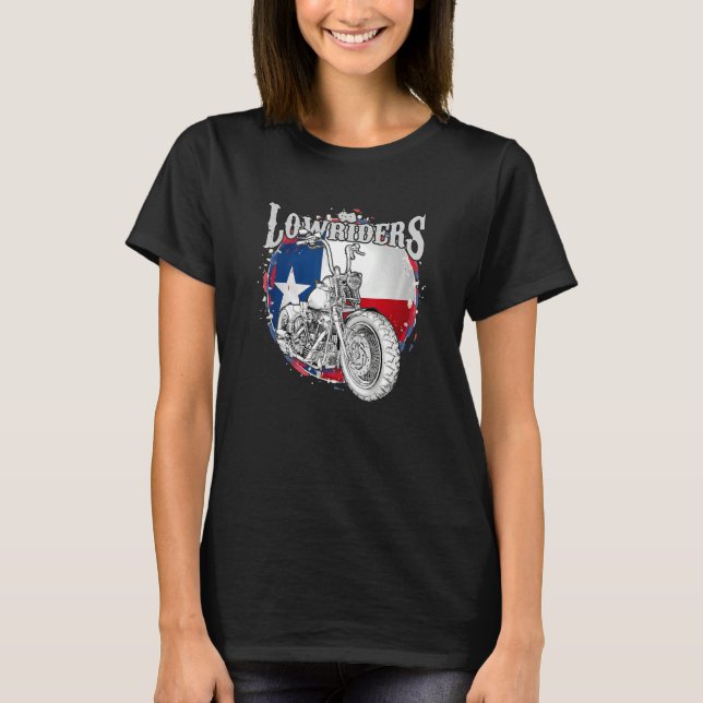T-shirt Bobber Low Rider Clothes Chicano Cholo Vicla Lowri (Devant)