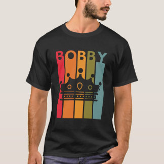 T-shirt Bobby Idée Cadeau Pour Garçons Hommes Rétro Prénom