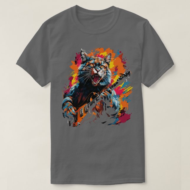 T-shirt Bobcat Jouer de la guitare (Design devant)