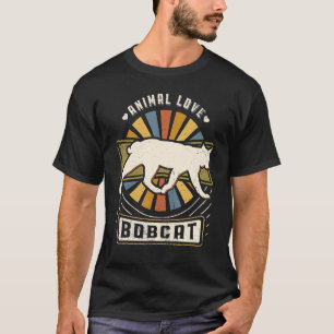 T-shirt Bobcat Vintage Classic Retro Animal