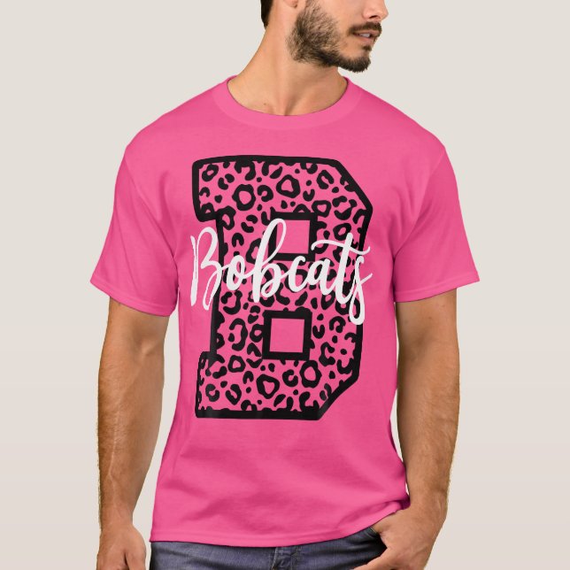 T-shirt Bobcats School Spirit Leopard Sport Fan Jour (Devant)