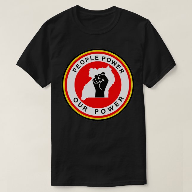 T-shirt Bobi Wine People Pouvoir Notre Pouvoir (Design devant)