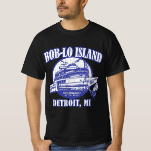 T-shirt Boblo Island, Detroit Michigan (aspect vintage)