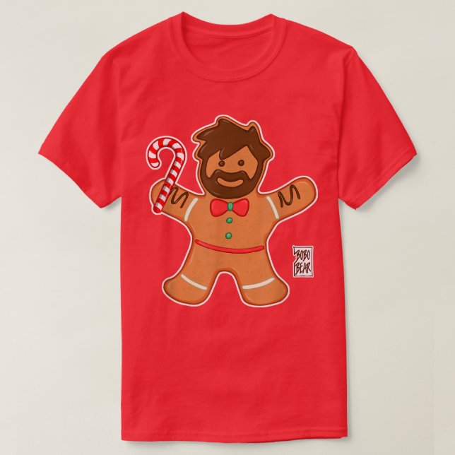 T-shirt Bobo Bear - Gingerbread Bear - Christmas  (Design devant)